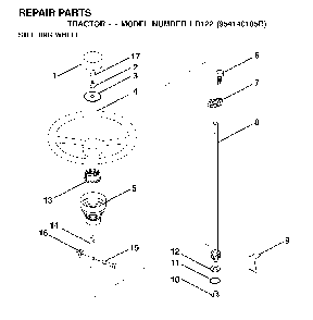 Steering Diagram and Parts List for LR122 (954140105B)(2000-01) Husqvarna Lawn Tractor