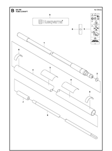 Tube And Shaft Diagram and Parts List for 543RB  Husqvarna Brush Cutter