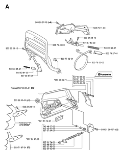 Chain Brake And Clutch Cover 2 Diagram and Parts List for 362XP 20070100001-Current Husqvarna Chainsaw
