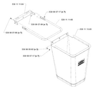 Accessories (Collection System Bag Assembly) Diagram and Parts List for IZ4217 (968999254)(2005-03) Husqvarna Lawn Mower