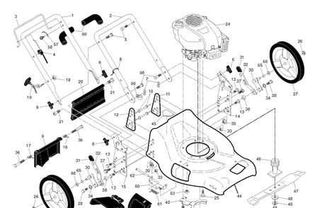 Part Location Diagram of 532434449 Husqvarna Handle Right