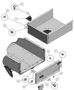 Dump Cart (Part 7) Diagram and Parts List for DC500 (25-0125) (683-04078A)(5313083-28)(2008-01) Husqvarna Lawn Tractor Accessories