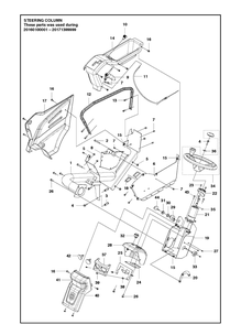 Steering Column Diagram and Parts List for P520D (967848801)(2018) Husqvarna Lawn Mower