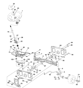 Steering Diagram and Parts List for TS242 (96043030600)(2019-07) Husqvarna Lawn Tractor