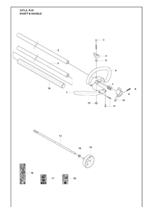 Shaft And Handle Diagram and Parts List for 327LS 2009-08 Husqvarna Trimmer