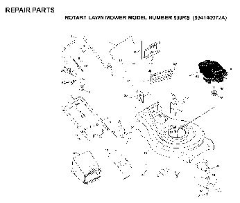 Repair Parts Diagram and Parts List for 530RS (954140072 A)(1999-03) Husqvarna Lawn Mower