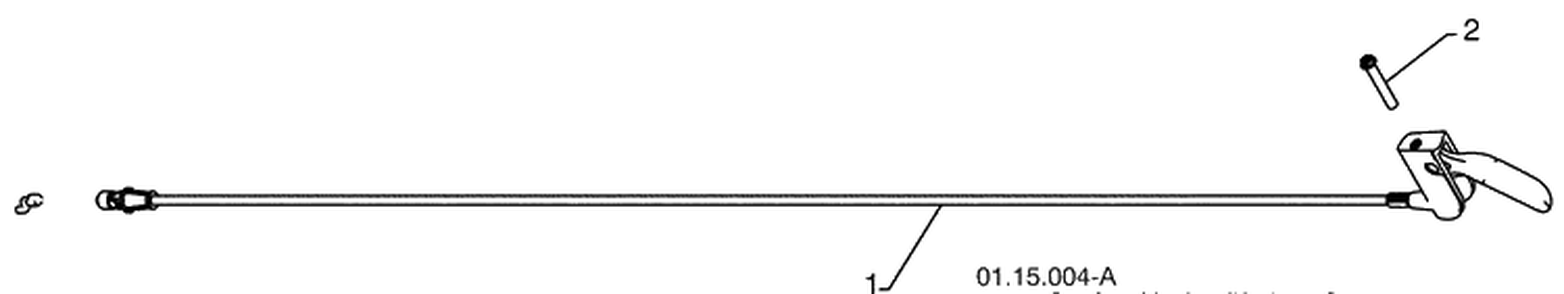 Lever / Cable Rotator Assm 2 Diagram and Parts List for 1130SB (96193004300)(2008-11) Husqvarna Snow Blower