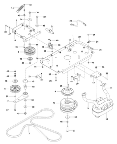 Engine Plate Diagram and Parts List for MZ52 (967277405)(2014-03) Husqvarna Lawn Mower