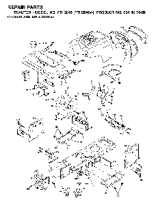 Chassis And Enclosures Diagram and Parts List for YTH2048A (954567086)(2001-02) Husqvarna Lawn Tractor