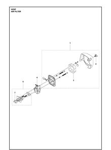 Part Location Diagram of 589542101 Husqvarna Air Filter