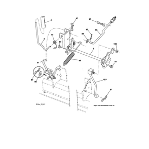Mower Lift Diagram and Parts List for 917289540  Husqvarna Lawn Tractor