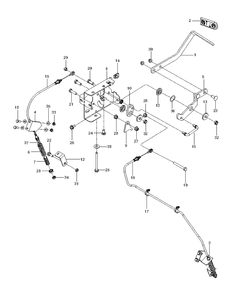 Parking Brake Diagram and Parts List for MZ5424S (967003903)(2013-07) Husqvarna Lawn Mower