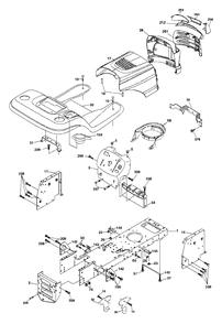 Chassis And Enclosures Diagram and Parts List for LTH2042 (954571953-C)(2004-03) Husqvarna Lawn Tractor