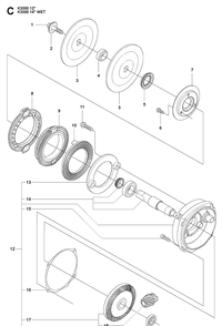 Gears Diagram and Parts List for K3000 2008-05 Husqvarna Lawn Tractor Accessories