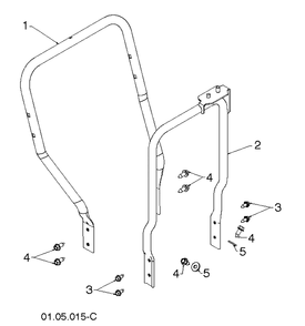 Handle 4 Diagram and Parts List for ST276EP (96191003906)(2012-08) Husqvarna Snow Blower