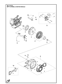 Part Location Diagram of 531146903 Husqvarna Ignition coil