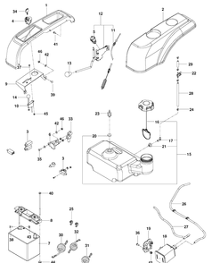 Ignition System Diagram and Parts List for RZ3016CA (966612302)(2013-12) Husqvarna Lawn Mower