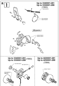 Service Updates Diagram and Parts List for 281 20000600001-20014000000 Husqvarna Chainsaw