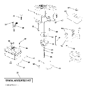 Engine Diagram and Parts List for LTH1742T (96041006703)(2010-01) Husqvarna Lawn Tractor