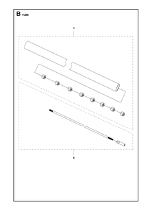 Tube Diagram and Parts List for 333RB Mark II Husqvarna Edger