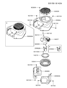 Cooling System Diagram and Parts List for FR730V-BS13 2017-09 Husqvarna Engine