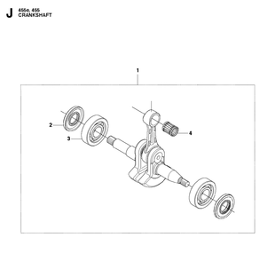 Crankshaft Diagram and Parts List for 455ERANCHER 2013-01 Husqvarna Chainsaw