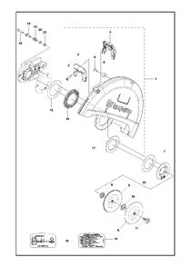 Guards Diagram and Parts List for K970III 2016-07 Husqvarna Circular Saw