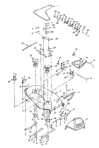 38-Inch Mower (Part 1) Diagram and Parts List for YT125 (954000041)(1990-01) Husqvarna Lawn Tractor