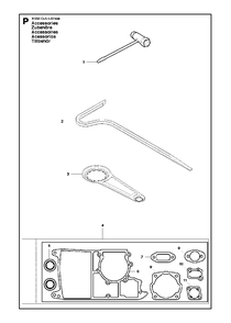 Tools Diagram and Parts List for K650CUT-N-BREAK 2008-11 Husqvarna Circular Saw