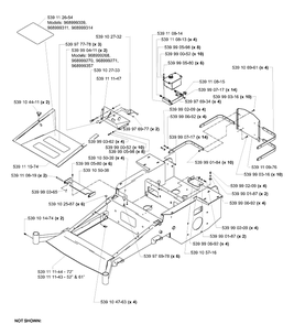 Main Frame Assembly (Part 1) Diagram and Parts List for LZ5227TXPKOA (968999309)(2006-02) Husqvarna Lawn Mower