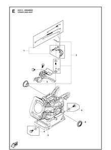 Crankcase Assy Diagram and Parts List for 599348659 2020-07 Husqvarna Engine