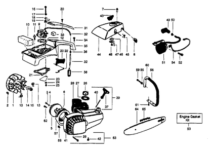 Flywheel Assembly Diagram and Parts List for 23COMPACT (530083963)(1997-07) Husqvarna Chainsaw