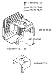 Shroud Diagram and Parts List for 165BT 2001-06 Husqvarna Leaf Blower / Vacuum