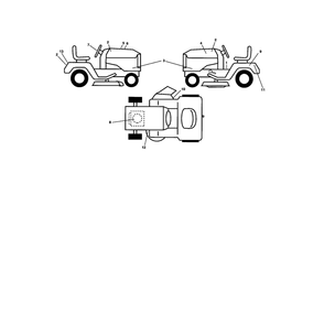 Decals Diagram and Parts List for 917287540  Husqvarna Lawn Tractor