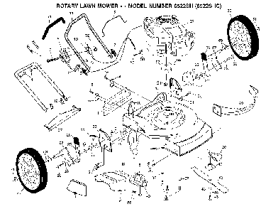 Repair Parts Diagram and Parts List for 6522SHC (954222718, 532702511)(2001-11) Husqvarna Lawn Mower