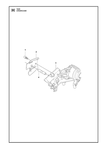 Crankcase 2 Diagram and Parts List for T435  Husqvarna Chainsaw