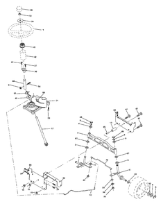 Steering Assembly Diagram and Parts List for YTH2242 (954570383-B)(2003-01) Husqvarna Lawn Tractor