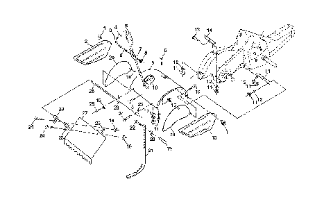 Tine Shield Diagram and Parts List for CRTH550 (954140064B)(1999-03) Husqvarna Tiller