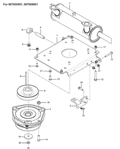 Engine Mounting, Guards And Muffler 2 Diagram and Parts List for Z572X  Husqvarna Lawn Mower