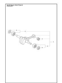 Crankshaft Diagram and Parts List for 540XP Mark III Husqvarna Chainsaw