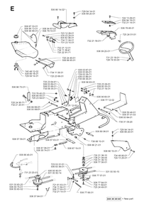 Chassis / Frame Diagram and Parts List for PF20 1998-10 Husqvarna Lawn Tractor