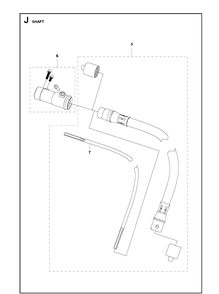 Shaft Diagram and Parts List for 333RB Mark II Husqvarna Edger
