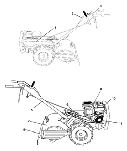 Decals Diagram and Parts List for 650CRT (954328030-C)(2002-11) Husqvarna Tiller
