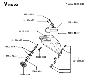 Bevel Gear 2 Diagram and Parts List for 120R  Husqvarna Brush Cutter