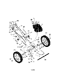 Engine/handle/wheels Diagram and Parts List for 96173000203  Husqvarna Trimmer