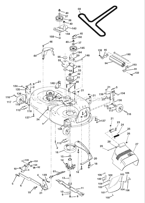 Page F Diagram and Parts List for YTH1342XPA (954569332) (2003-03) Husqvarna Lawn Tractor