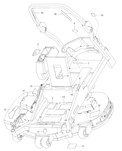 Decals 2 Diagram and Parts List for MZ48 (96766590100)(2017-02) Husqvarna Lawn Mower