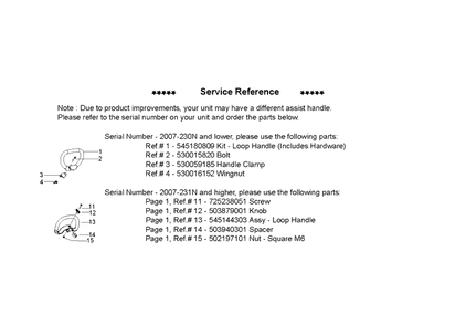 Service Updates Diagram and Parts List for 125LDX (545014337)(20103100001-Current) Husqvarna Edger
