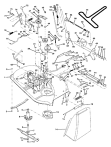Mower Diagram and Parts List for LT125 (954000332-D)(1991-10) Husqvarna Lawn Tractor