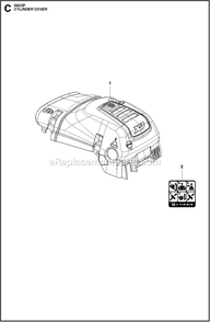 Cylinder Cover Diagram and Parts List for 562XPG  Husqvarna Chainsaw